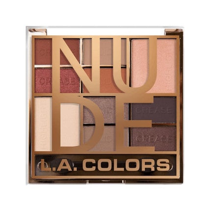 Paletă farduri de pleoape L.A. Colors, Nude, 10 nuanțe