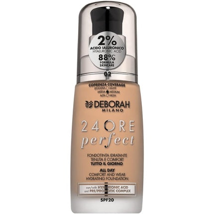 Fond de ten lichid, Deborah, 24 Hour, SPF 20, True Beige