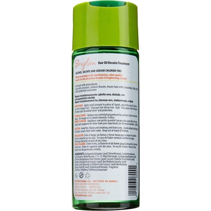 Ser păr Fantasia Brazilian Hair Oil Keratin Treatment, 171ml, sticlă verde