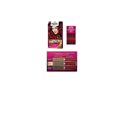 Vopsea de păr permanentă, Palette Deluxe, 575 roșu intens