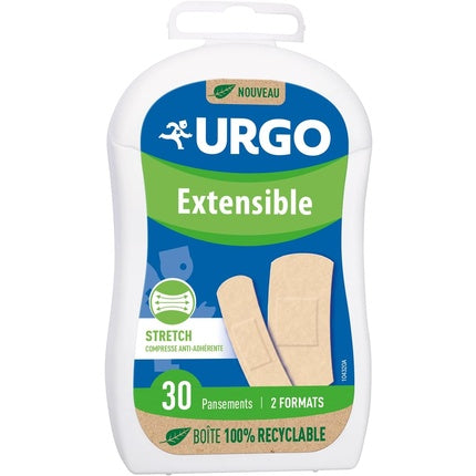 Urgo Stretchy Non-Stick Plasters Box of 30 - Pansement elastic non adeziv, mărime medie și mare, cutie 30 bucăți