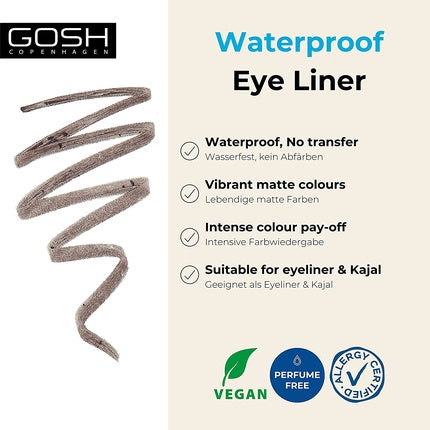 Gosh Matte Eye Liner 005mole, eyeliner mat, negru