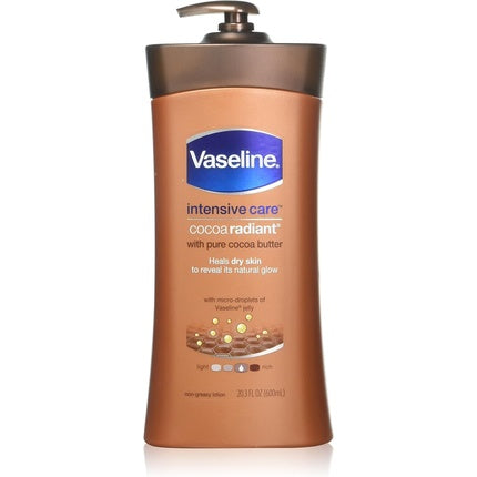 Lichid Hidratant pentru Corp, Vaseline, Total Moisture Cocoa Radiant, 600ml, cu Pompă