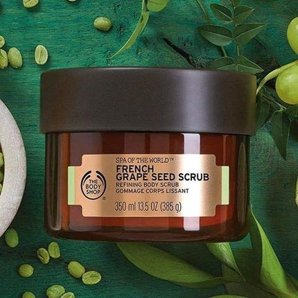 Scrub de corp, The Body Shop, French Grape, 350ml, maro