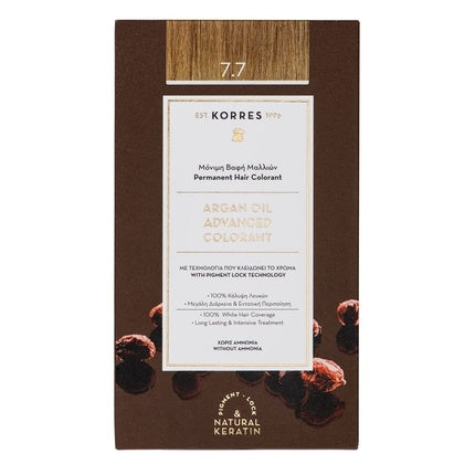 Vopsea de păr, Korres, Argan Oil, fără amoniac, Mocha