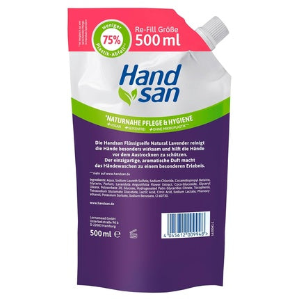 Săpun lichid pentru mâini cu lavandă naturală, reîncărcabil, 500ml