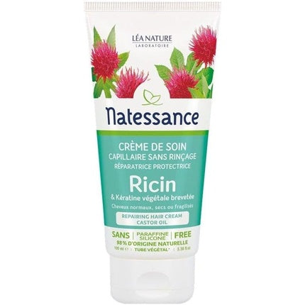 Cremă reparatoare pentru păr fără clătire, Natessance, 100ml