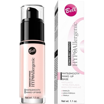 Baza de machiaj Mat&Smooth, Bell Hypoallergenic, Shade 7 Salmon Blush, 30g, ambalaj sticlă cu pompă