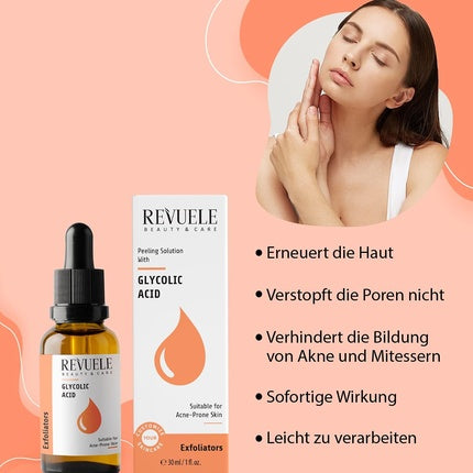 Soluție exfoliantă, Revuele, Glycolic Acid, alb, 30ml