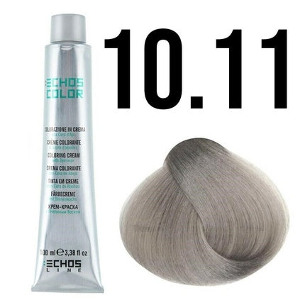 Cremă vopsea păr profesională Echosline 10.11 Argintiu, 100ml