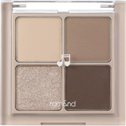 Paletă farduri Rom&Nd Better Than Eyes, 02 Dry Buckwheat Flower, 6 culori neutre