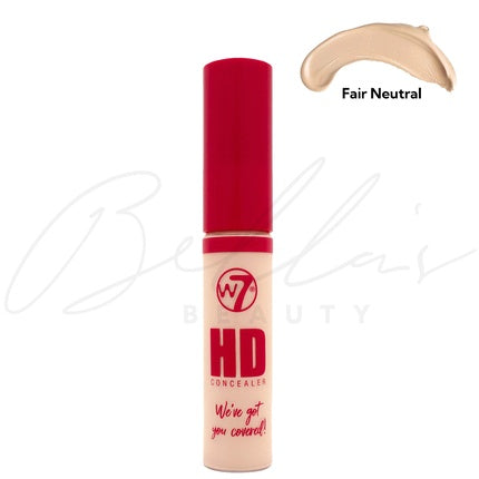 Concealer W7 HD Cremă, Nuanta Light Neutral, Vegan