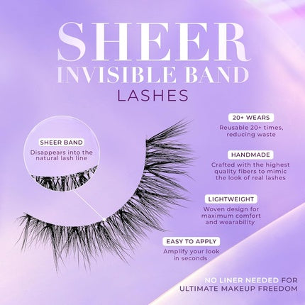 Gene false Lilly Lashes Faye, bandă invizibilă, negru