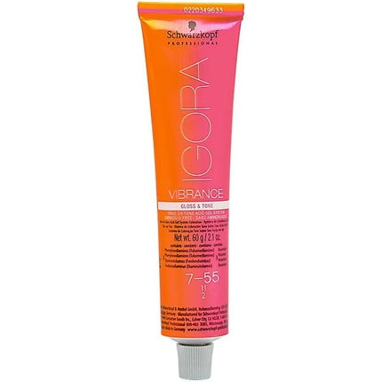 Vopsea de păr Schwarzkopf Igora Vibrance Gloss & Tone, 60g, Culoare 7-55