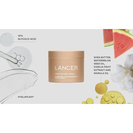 Cremă corp Lancer The Method, acid glicolic 10%, 240ml