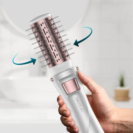 Perie rotativă, Cecotec, Bamba CeramicCare 5in1, alb-roz