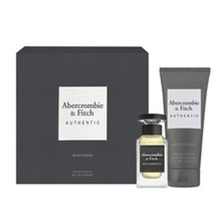Set Cadou Parfum Abercrombie & Fitch Authentic Man, 50 ml + 200 ml, Negru