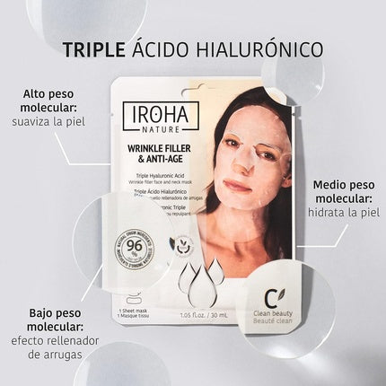 Masca de fata Iroha Nature, anti-imbatranire, acid hialuronic