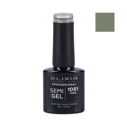 Lac de unghii, Elixir, Semi Gel 1051, verde