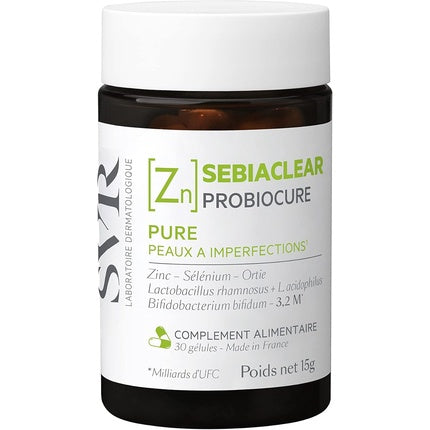 Complement alimentar SVR Sebiaclear Probiocure, cu zinc și probiotice, 30 gelule