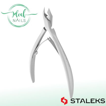 Foarfecă de cuticule Staleks Smart NS-50, oțel inoxidabil, arc dublu, 14.9 cm