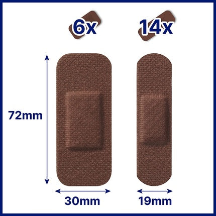 Plasturi, Hansaplast, Sensitive, maro, pachet 20 bucăți