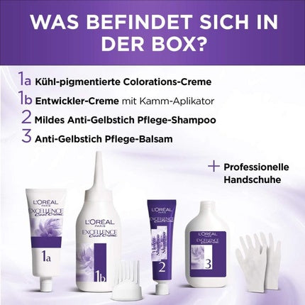 Vopsea de păr, L'Oréal Paris, Excellence Cool Crème, 258 g