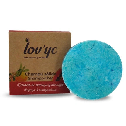 Șampon solid Lovyc cu Papaya și Portocală, 50g