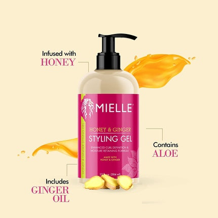 Gel de Styling Mielle Organics cu Miere și Ghimbir, 384ml