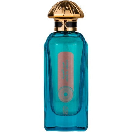 Parfum Nylaa Arab Al Airah, 100ml, sticlă turcoază cu capac auriu