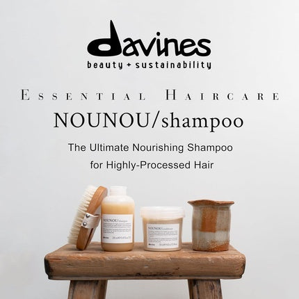 Șampon Davines Nounou, 75ml, Extract de roșie, Pentru păr deteriorat