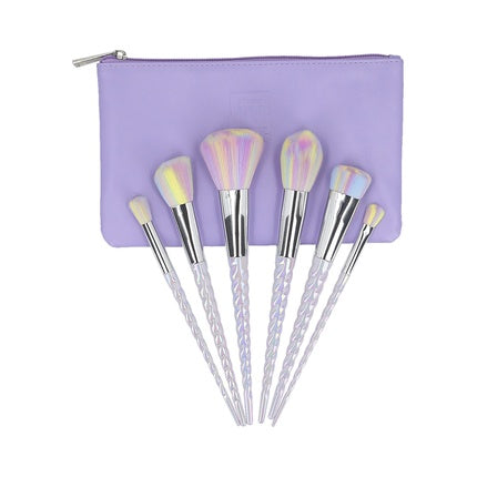 Set pensule machiaj, Ilu, 6 piese, pastel