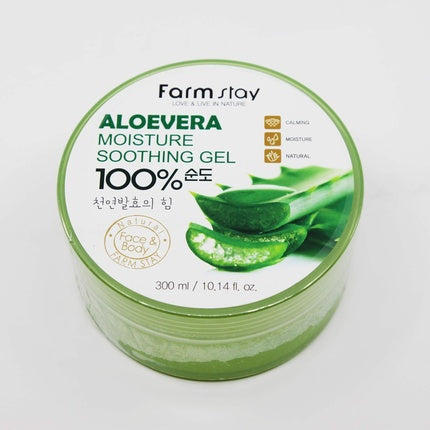 Gel de Aloe Vera Farmstay, 300ml, Hidratant și Calmante