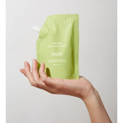 Pastă de dinți refill Haan, Green Apple & Mint, 90 ml, mineral hydroxyapatite
