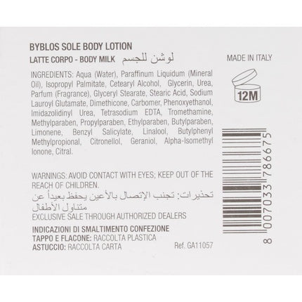Lotiune corp, Byblos Sole, 400ml