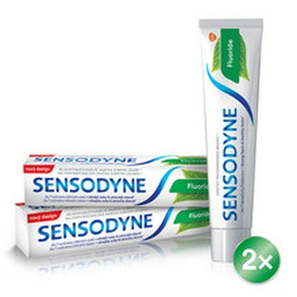 Pasta de dinți Sensodyne Fluoride 2x150ml, alb-verde