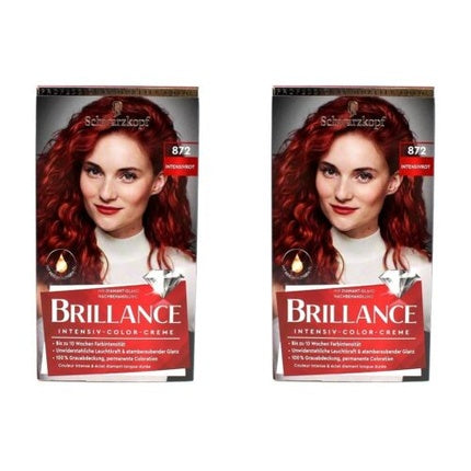 Vopsea de păr Schwarzkopf Brilliance Intensive Color Creme 872 Roșu Intens, 165 g