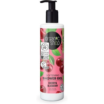 Gel de duș, Organic Shop, cireașă și afine 280ml