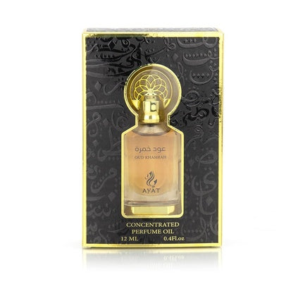 Ayat Perfumes Oud Khamrah - Ulei de parfum 12ml fără alcool, unisex, oriental-floral