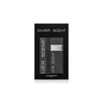 Set Parfum Bărbătesc Jacques Bogart Silver Scent 3.33 oz EDT Spray + 6.66 oz Body Spray, Cutie Neagră