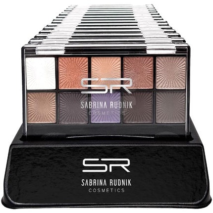 Set Farduri Pleoape Sabrina, 10 culori, Smokey Eyes, ambalaj negru