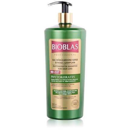Bioblas Phytokeratin Anti Hair Loss Shampoo, 1000ml, verde, dozator