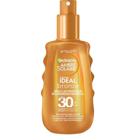 Spray Lait Protecteur SPF30, Garnier Ambre Solaire, Ideal Bronze, Culoare Aurie, 150 ml