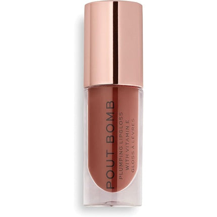 Balsam de buze Makeup Revolution London Pout Bomb Plumping Gloss Cookie Deep Nude