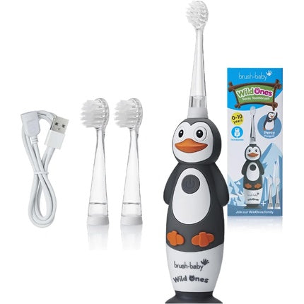 Periuță electrică copii, Brush-Baby, WildOnes, Negru