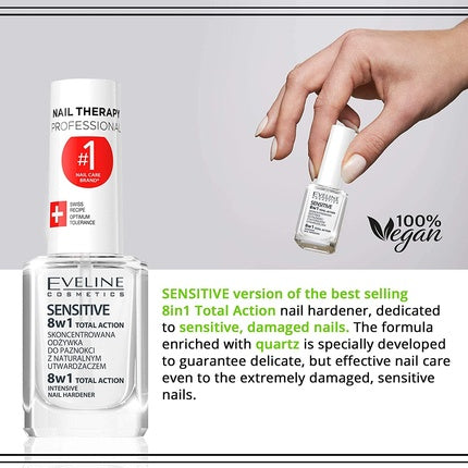 Ser pentru unghii, Eveline Cosmetics, Total Action 8in1, 12ml