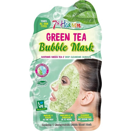 Mască facială 7th Heaven Green Tea Bubble, 20g