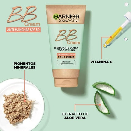 BB Cream, Garnier, Skin Active, SPF50, Medium