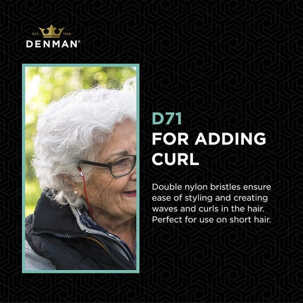 Perie pentru bucle, Denman D71, dublă bristle nylon