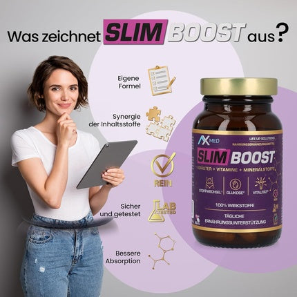 AxeMed Slim Boost Vitamine și Minerale cu Berberină HCl și Extract de Scorțișoară